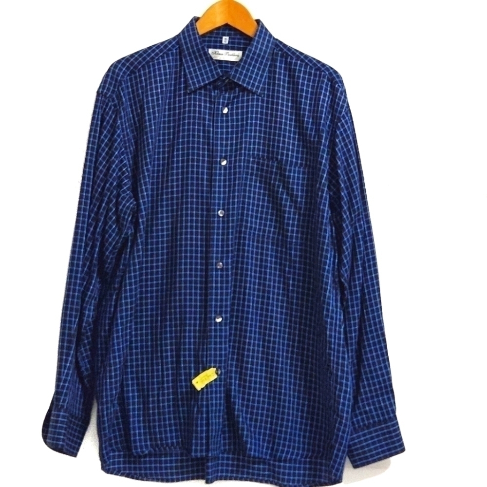 Vintage Klauss Boehler Kollektion Checkered Regular Fit Dress Shirts